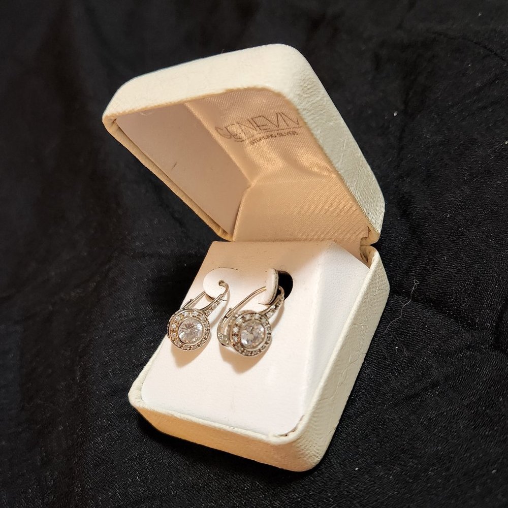 BEAUTIFUL 925 STERLING SILVER LEVERBACK EARRINGS